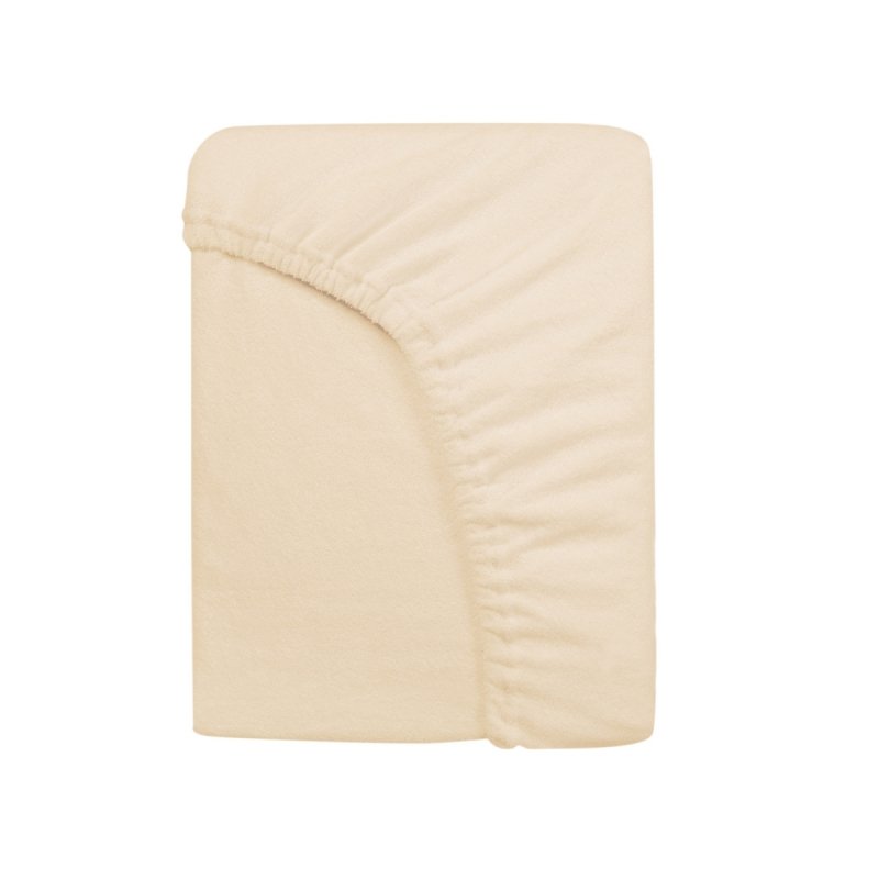 Prześcieradło Frotte PREMIUM na wysoki materac 140x200 na gumkę wz. 047 jasny beż