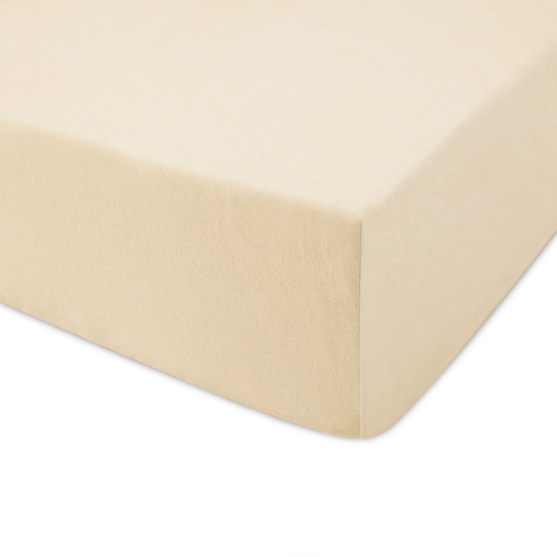 Prześcieradło Jersey PREMIUM na wysoki materac 220x200 na gumkę wz. 047 jasny beż
