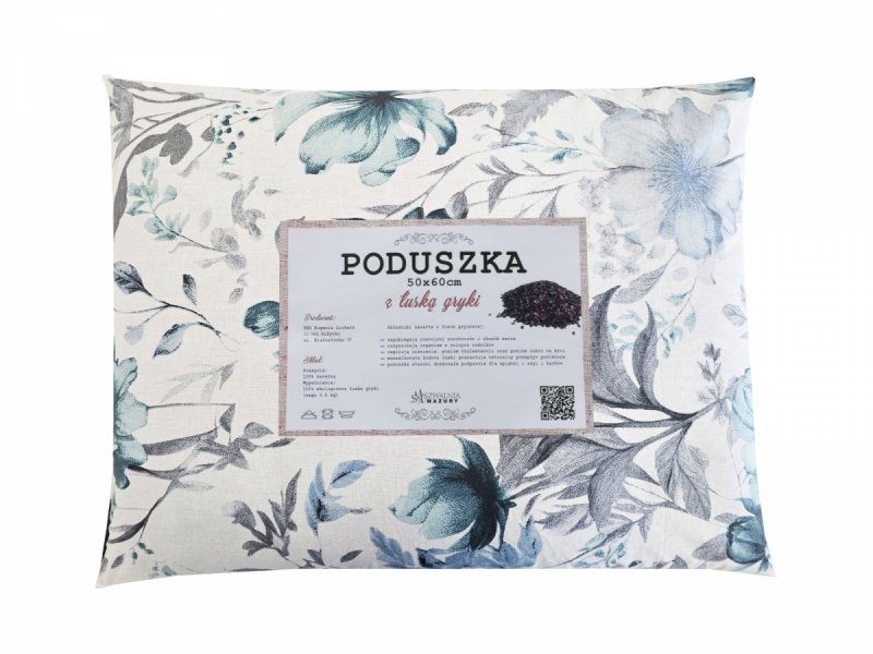 Poduszka z łuską gryki 50x60 wz. 3 roślinki