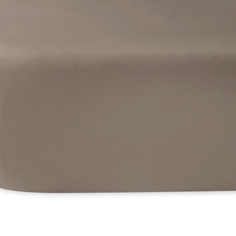 Prześcieradło satynowe bez gumki 160x220 ciemny beż 041