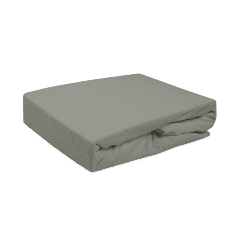 Prześcieradło Frotte PREMIUM na wysoki materac 120x200 na gumkę wz. 037 szary