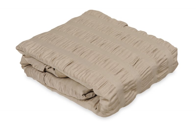 Pościel satyna GOFROWANA 160x200 wz. beżowa szarość