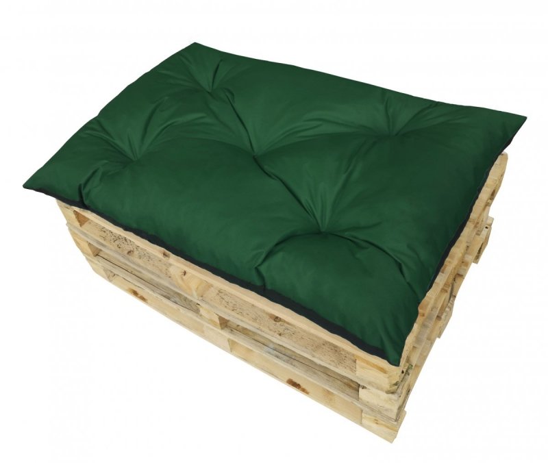 Poduszka ogrodowa na paletę - siedzisko 120x80 wz. Butelkowa zieleń