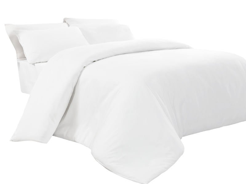 Poszwa biała hotelowa NORIS 140x200 100% bawełna na zamek