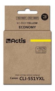 Tusz ACTIS KC-551Y (zamiennik Canon CLI-551Y; Standard; 12 ml; żółty)