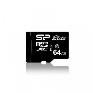 Karta pamięci Silicon Power microSDXC Elite 64GB CL10 UHS-1 (U1) + ADAPTER microSD-SD (SP064GBSTXBU1V10SP)