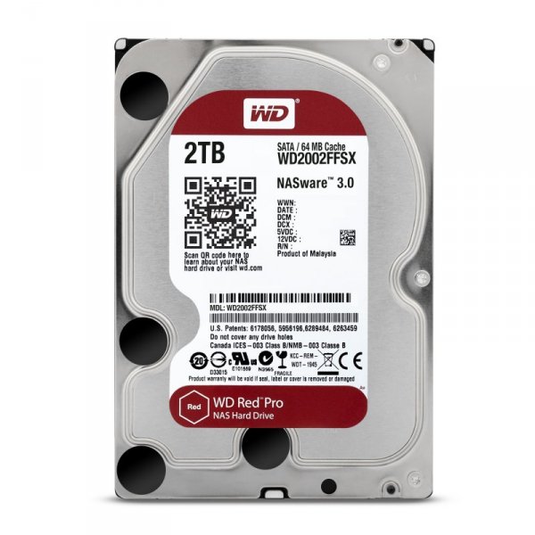 Dysk HDD WD Red Pro WD2002FFSX (2 TB ; 3.5&quot;; 64 MB; 7200 obr/min)