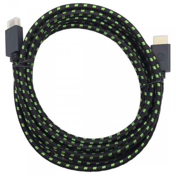 Snakebyte Kabel HDMI 2.0 – HDMI 2.0 Trzymetrowy 4K/8K Czarno zielony