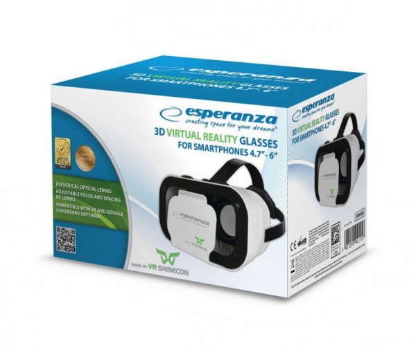 ESPERANZA OKULARY 3D VR DLA SMARTFONÓW 4.7&quot;-6&quot; EMV400