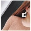 Kolczyki wiszące pearls triangle K1260