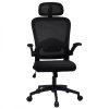 Fotel biurowy obrotowy Mistral Black, mikrosiatka do biurka KO28CZ