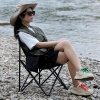 Składane krzesło turystyczne, kempingowe, wędkarskie z kieszonką KRT11CZ