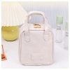 Kosmetyczka organizer na kosmetyki z rączką 17x7x19cm kremowa KS128B