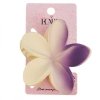Spinka do włosów klamra XL kwiat OMBRE matowy kremowy z fioletem 7,5 x 8cm SP402