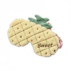 Maska do spania futrzana ananas żółte sweet OPK05