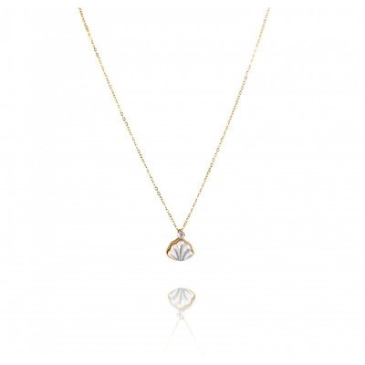 Naszyjnik stal chirurgiczna pozłacana 14k gold NST1615