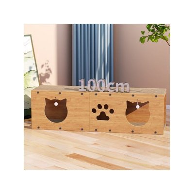 DOMEK DLA KOTA - budka, legowisko, drapak z zabawką- 100 x 29 x 30 cm KOT20