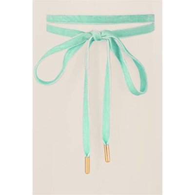 NASZYJNIK CHOKER VELVET - MIĘTOWY N484M
