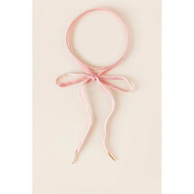 NASZYJNIK CHOKER VELVET - RÓŻOWY N484R