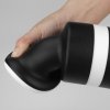 GIGANTYCZNY GRUBY KOREK ANALNY CZARNO-BIAŁY 19.5 CM