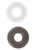 STUD RINGS CLEAR/ SMOKE 2X