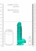 6 / 15 cm Realistic Dildo With Balls - Turquoise