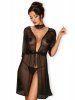 Bielizna-Lucita peniuar czarny  S/M