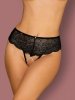 Figi Otwarte Pearlove Czarne XS/S