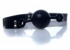 Knebel z Kulką Silikonową Skórzany BDSM Bondage