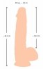 Dildo z ruchomą skórą 24,7cm Nature Skin