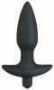 Korek analny silikonowy z 5 poziomami wibracji 15 cm Black Velvets