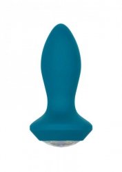 Vibrating Petite Crystal Probe Blue
