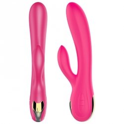 Wibrator Foxshow Silicone Różowy 20,4cm 7 Funkcji USB