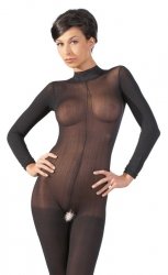 BODYSTOCKING KOMBINEZON ZMYSŁOWY SIATECZKA OTWARTY KROK S/M