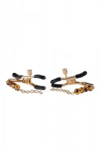 SPORTSHEETS AMBER BEADED NIPPLE CLAMPS