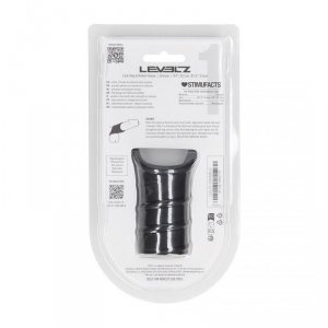 Silicone Cockring and Ribbed Sleeve - Black