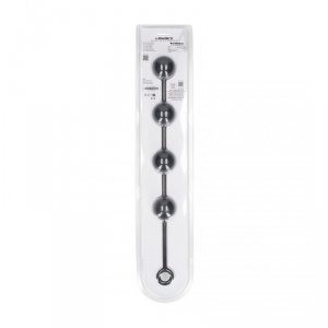 Round Silicone Anal Balls - XL - 50mm - Black