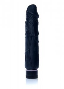 Żylasty Penis Dildo Wibrator 22 cm Real Black