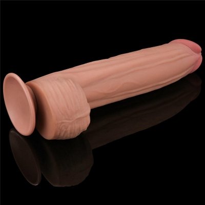 12&#039;&#039; King Sized Sliding Skin Dual Layer Dong