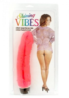 Wibrator-JELLY PINK GLITTER VIBRATOR
