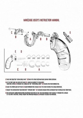 Model 06 - Chastity - 5.5&quot; - Cock Cage - Transparent