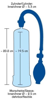 POMPKA DO POWIĘKSZANIA PENISA ELASTYCZNY RĘKAW BLUE