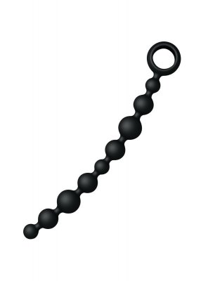 Koraliki Analne z Uchwytem Długie 29 cm Czarne