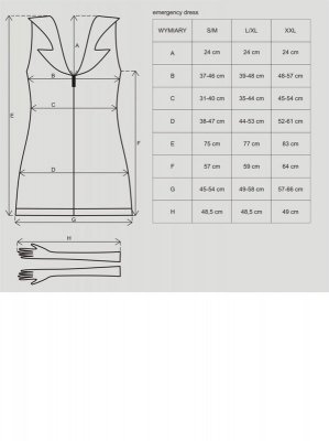 Bielizna-Emergency dress kostium  S/M + stetoskop