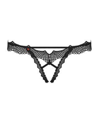 Bielizna-Bravelle stringi otwarte czarne L/XL