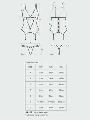 Bielizna- Emperita gorset i stringi XXL