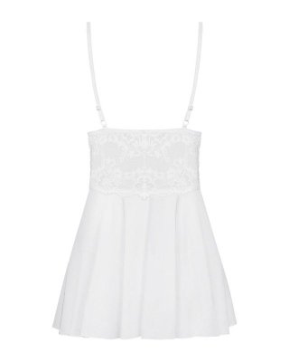 Bielizna-810-BAB-2 babydoll i stringi biała L/XL