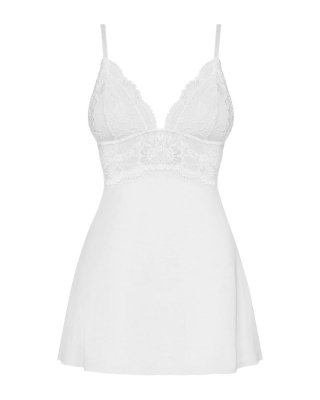 Bielizna-810-BAB-2 babydoll i stringi biała L/XL