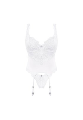 Bielizna-Amor Blanco gorset i stringi biały  S/M