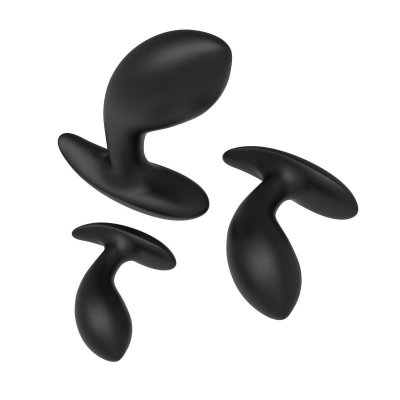 Zestaw 3 Korków Analnych Różne Rozmiary Dolly black
